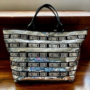 Y2K Victorias Secret Sequin Tote Bag🖤🩶